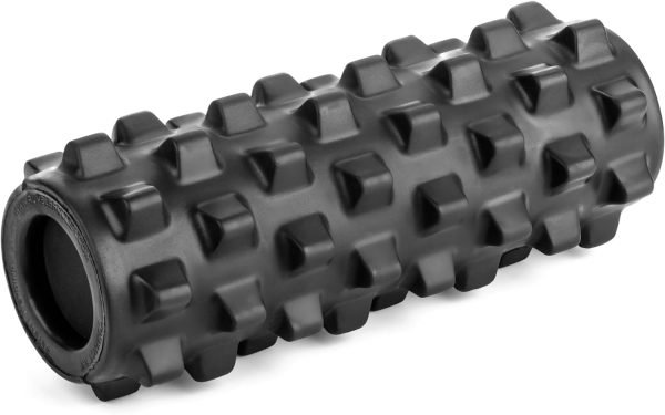 - Extra Firm Textured Muscle Foam Roller Manipulates Soft Tissue Like A Massage Therapist (Black, Compact)